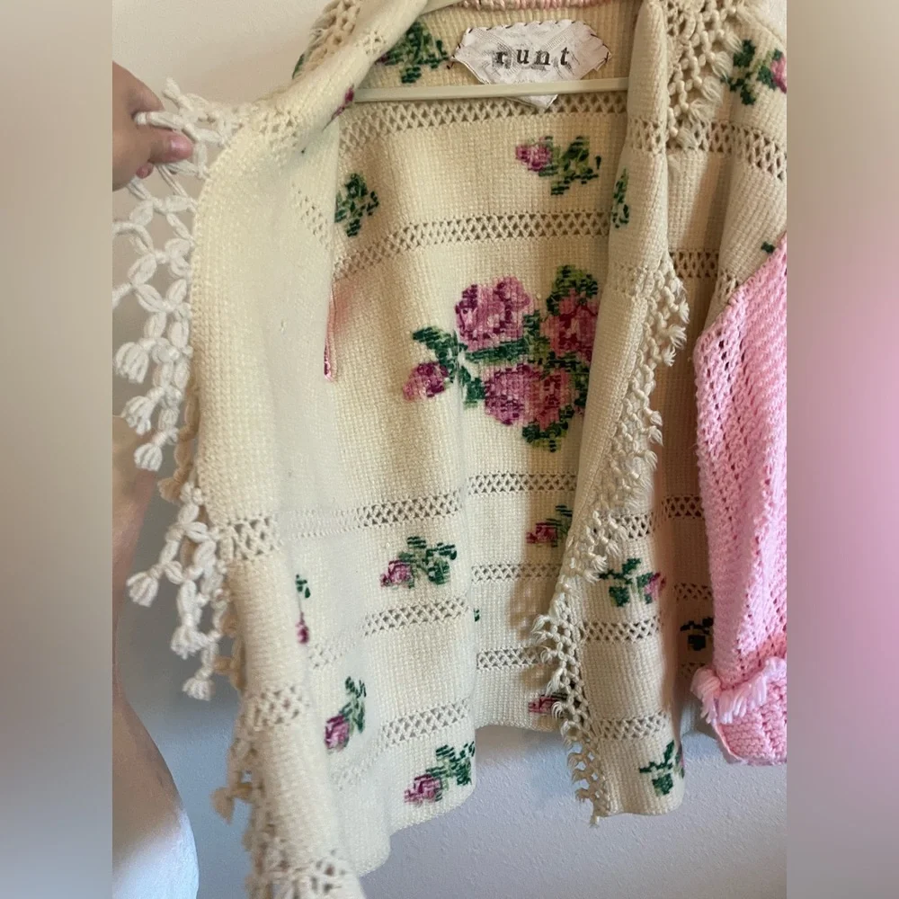 Upcycled Vintage Blanket Cardigan - Picture 5 of 5